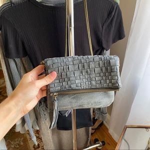 Anthropologie woven leather bag